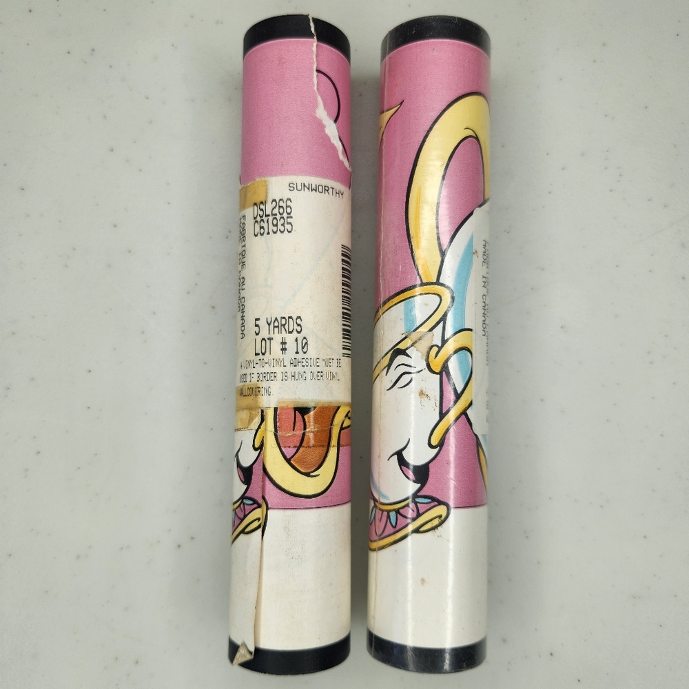 Vintage Disney Beauty and the Beast Wallpaper Border 2 Rolls 5 Yards Each